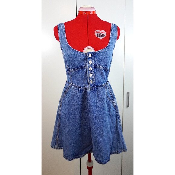 American Eagle Denim Corset Mini Dress - Picture 1 of 6